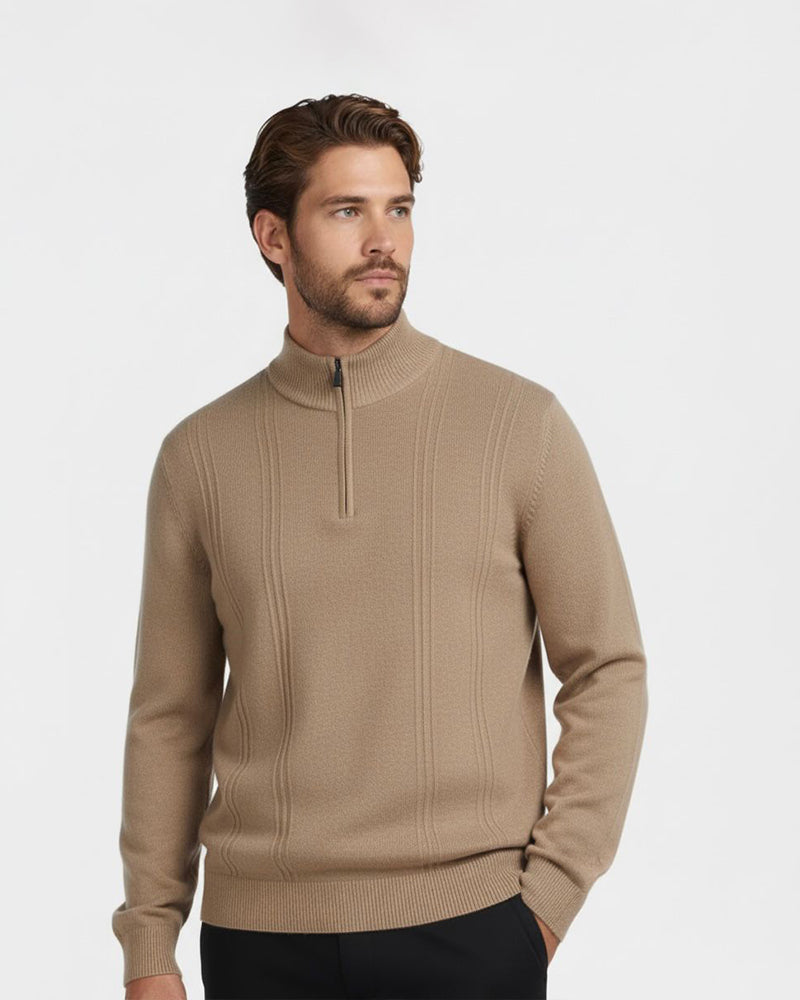 LUCERNE Cashmere Half Zip Sweater